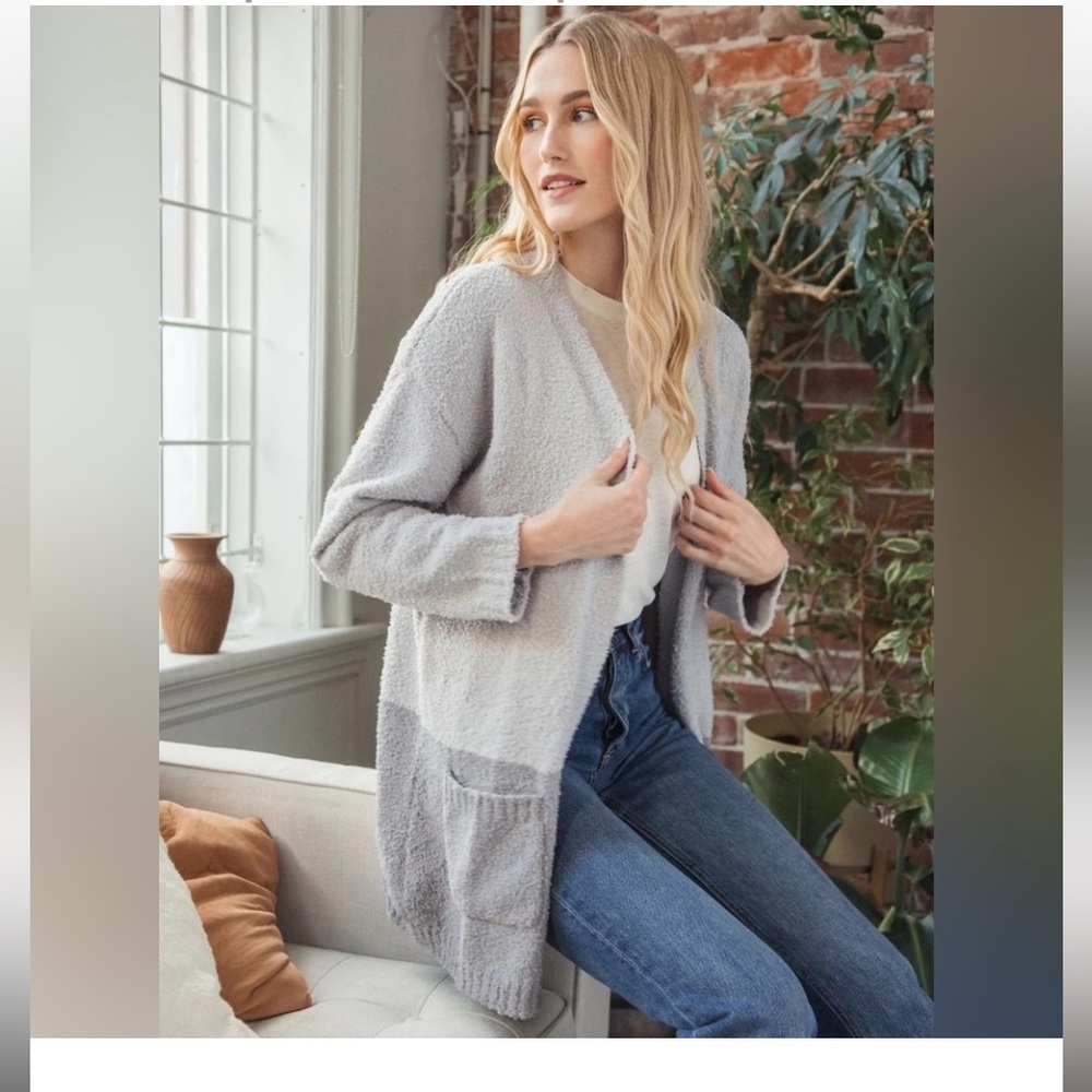 Thread & supply cardigan sweater plush casual comfort